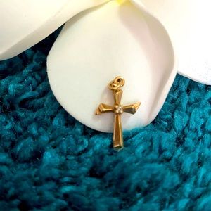 14k Cross Pendant  Dainty
